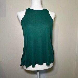 Free People Emerald Green Ribbed Racer Tank